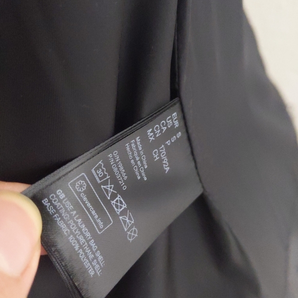 NEW H&M Faux Leather Jacket Slim Fit Faux Fur Collar Black Small - Picture 8 of 9